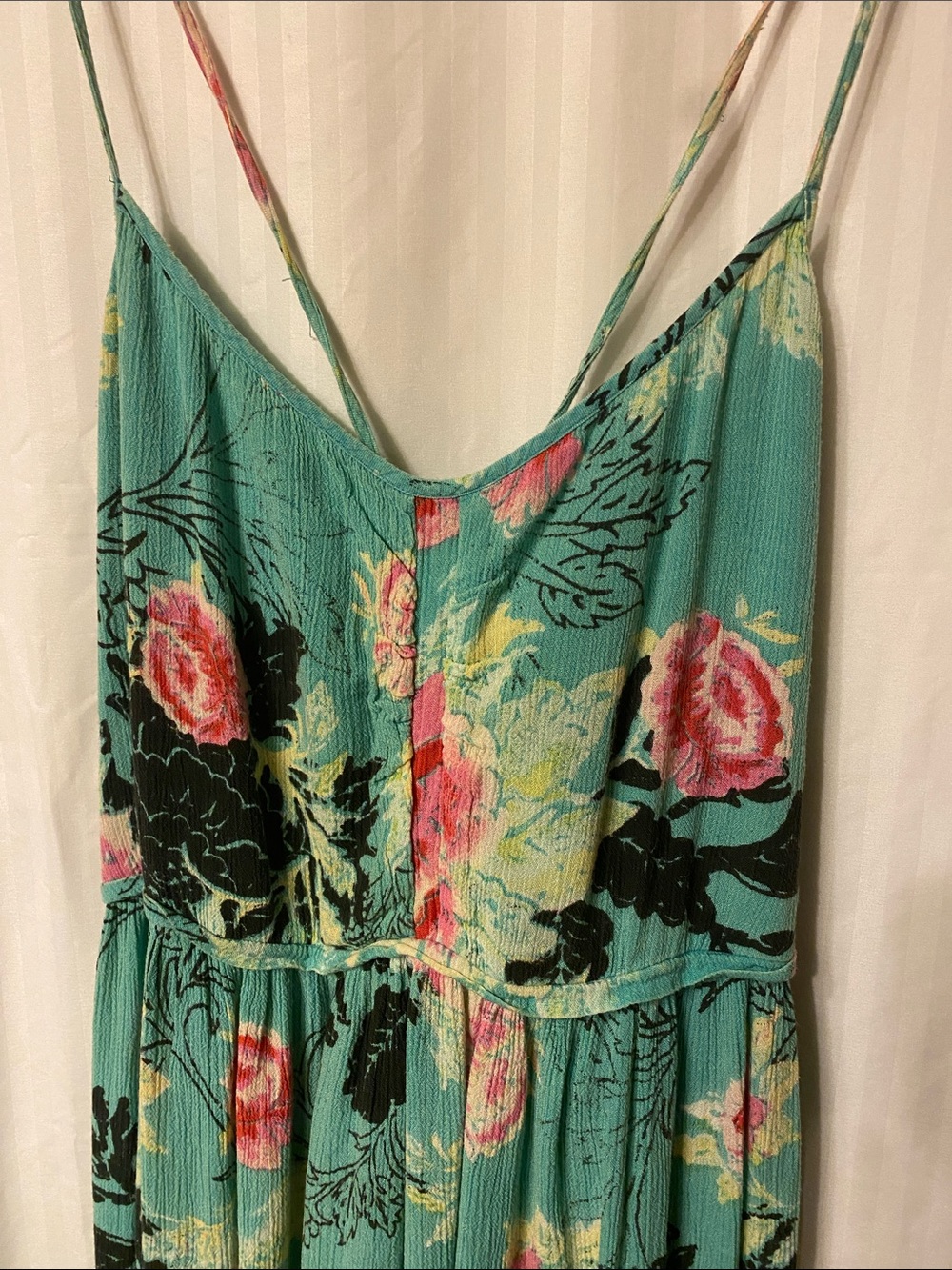 Billabong Turquoise Floral Sundress - Picture 3 of 6